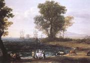 Claude Lorrain Coast Scene with the Rape of Europa (mk25) oil painting